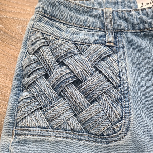 Sam Edelman Marlow Women's Braided High Rise Flare Jeans Size 30 (10) - Picture 3 of 8
